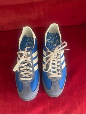 adidas Blue and Gray Classic Low-Top Sneakers